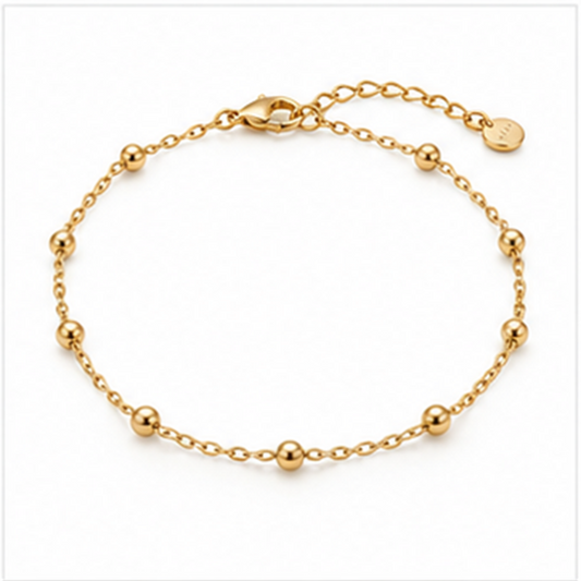 Beaded Chain Bracelet on a white background