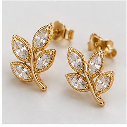 Botanical Stud Earrings detail view