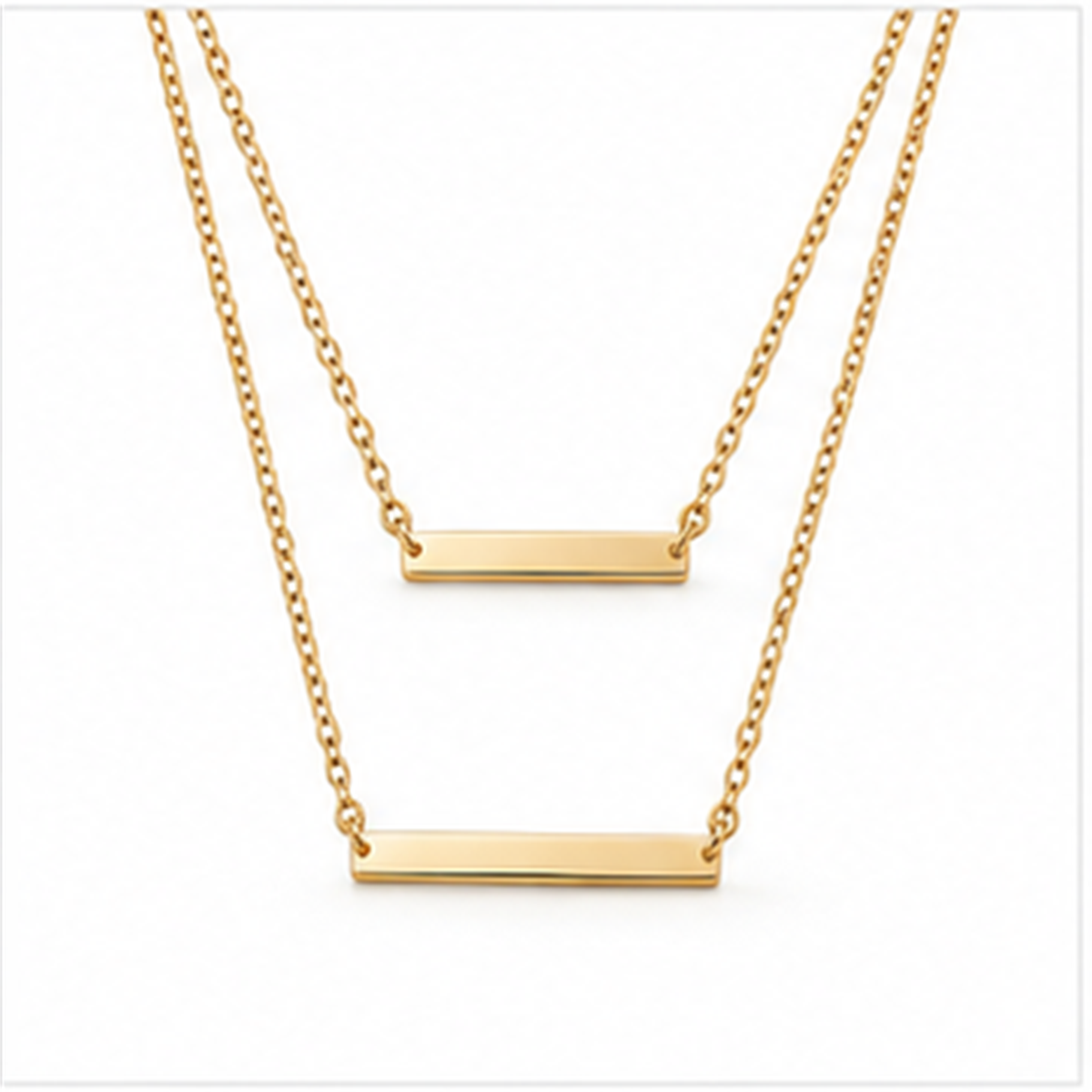 Layered Bar Necklace on a white background