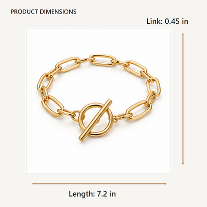 Link Toggle Bracelet dimensions in inches