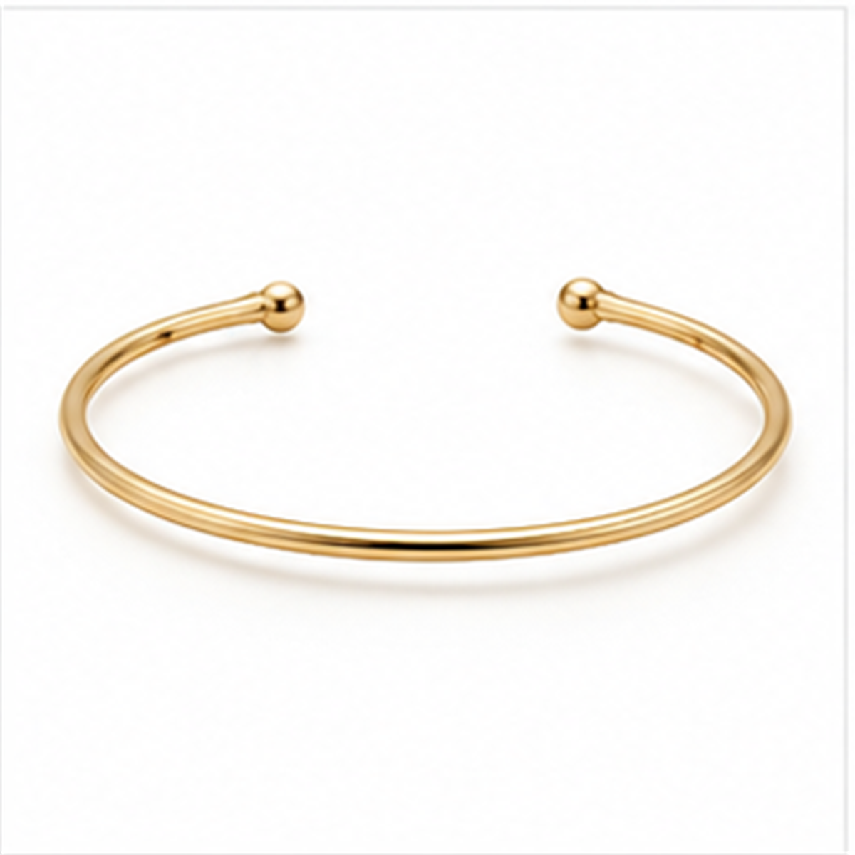 Slim Open Cuff Bracelet on a white background