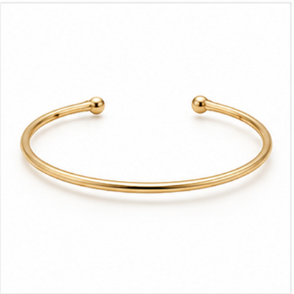 Slim Open Cuff Bracelet on a white background