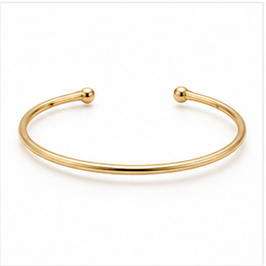 Slim Open Cuff Bracelet on a white background